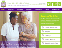 Tablet Screenshot of liveinsfortheelderly.com